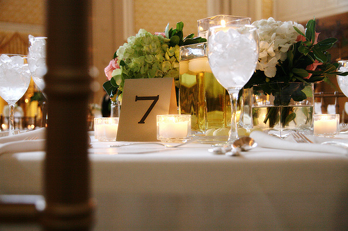 broj stola i dekoracija