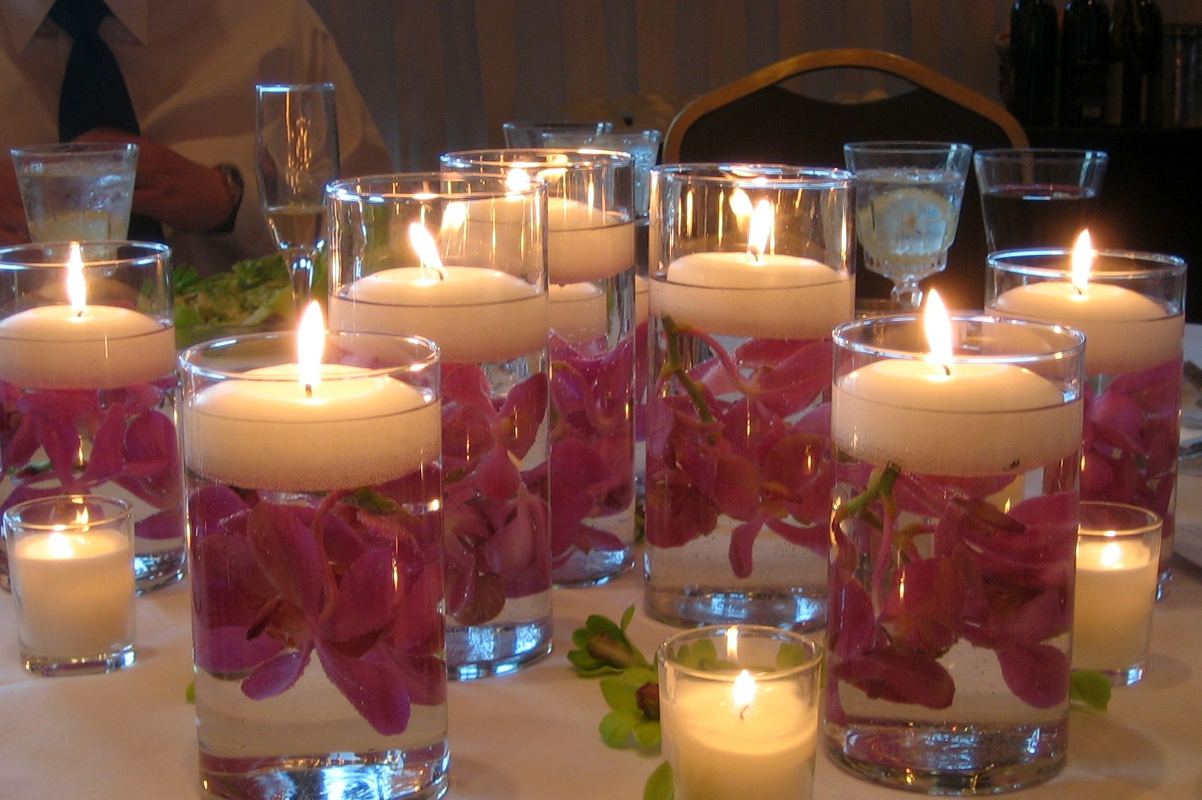 dekoracija vencanja svecama